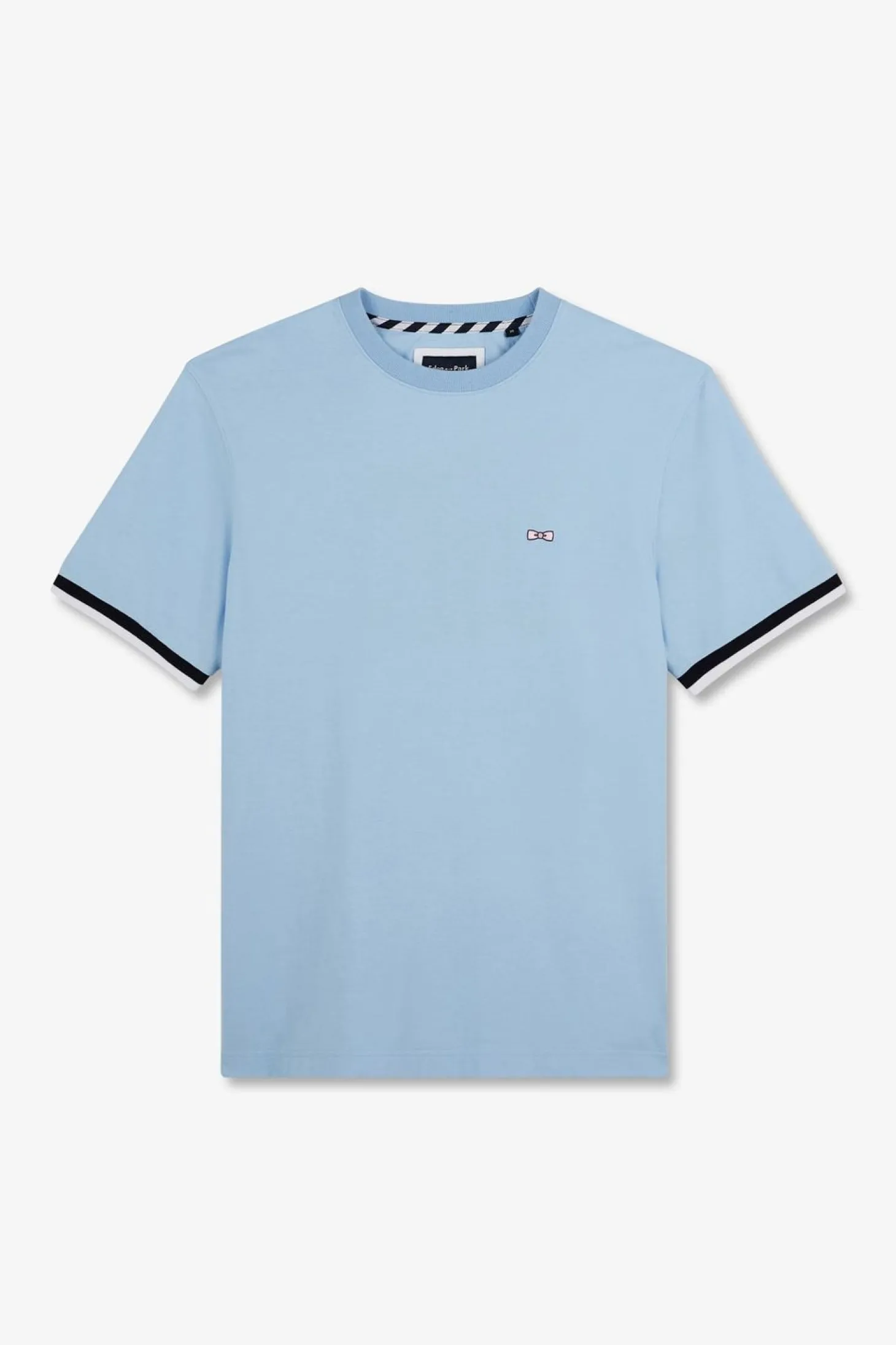 T-Shirt Bleu Brode Eden Park