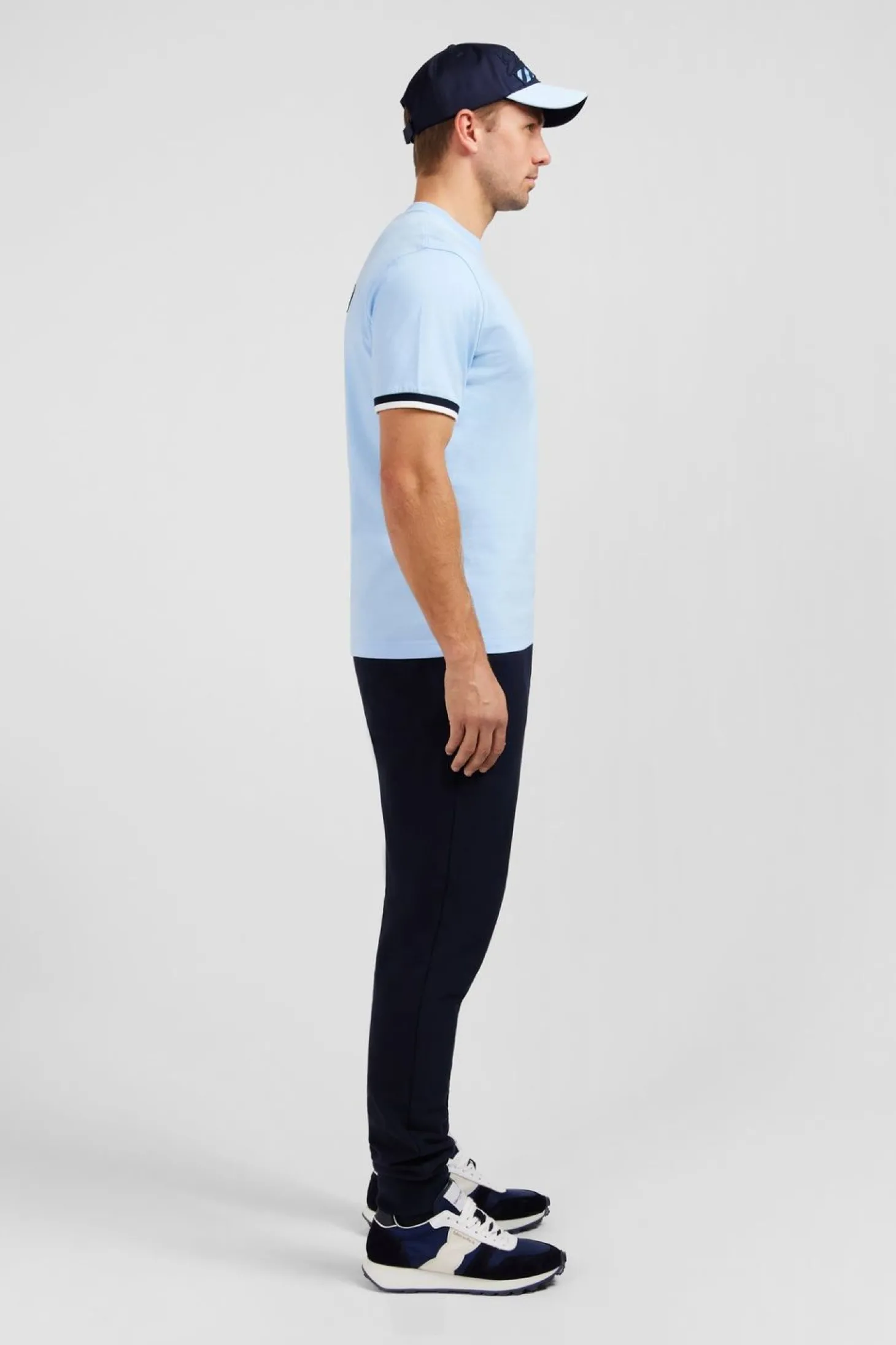 T-Shirt Bleu Brode Eden Park