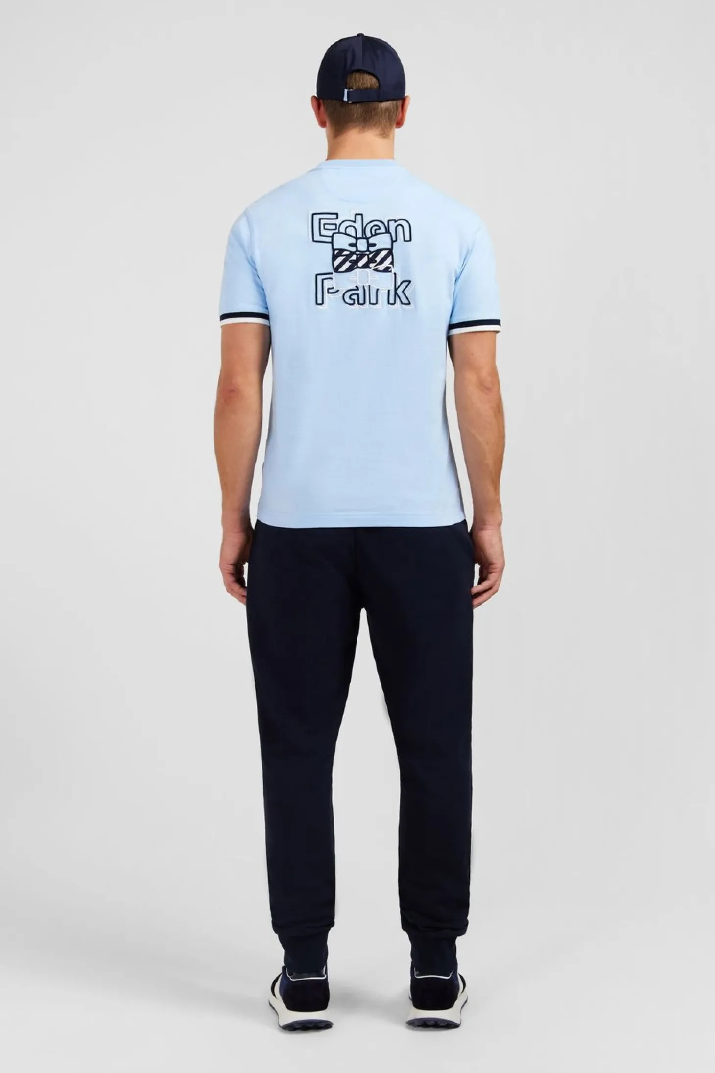 T-Shirt Bleu Brode Eden Park