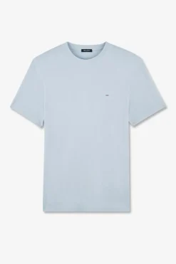 T-Shirt Bleu Ciel A Manches Courtes