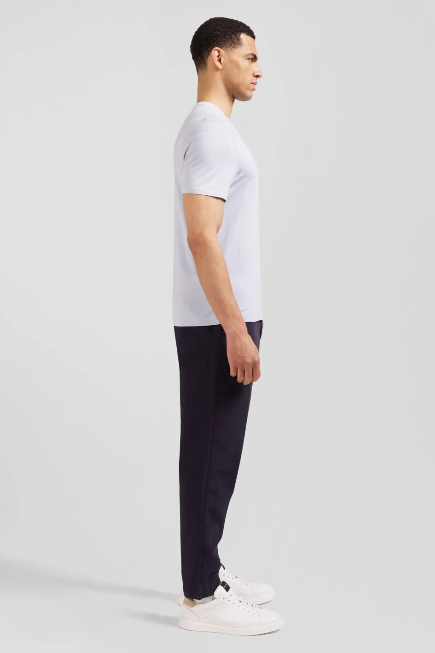 T-Shirt Bleu Ciel A Manches Courtes