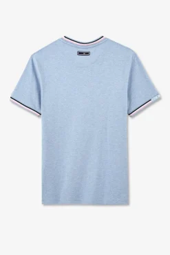 T-Shirt Bleu Clair A Manches Courtes