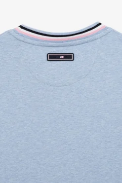 T-Shirt Bleu Clair A Manches Courtes