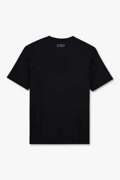 T-Shirt Bleu Fonce A Double Inscription Eden Park