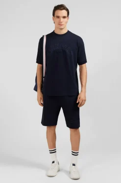 T-Shirt Bleu Fonce A Inscription Eden Park