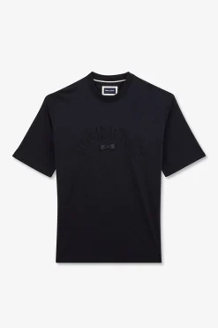 T-Shirt Bleu Fonce Embosse Eden Park