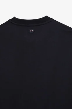 T-Shirt Bleu Fonce Embosse Eden Park