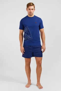 T-Shirt Bleu Imprime Eden Park
