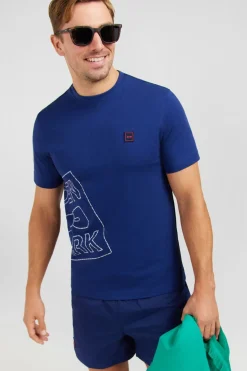 T-Shirt Bleu Imprime Eden Park