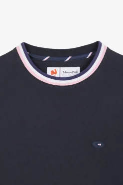 T-Shirt Bleu Marine A Coq Xv De France Au Dos