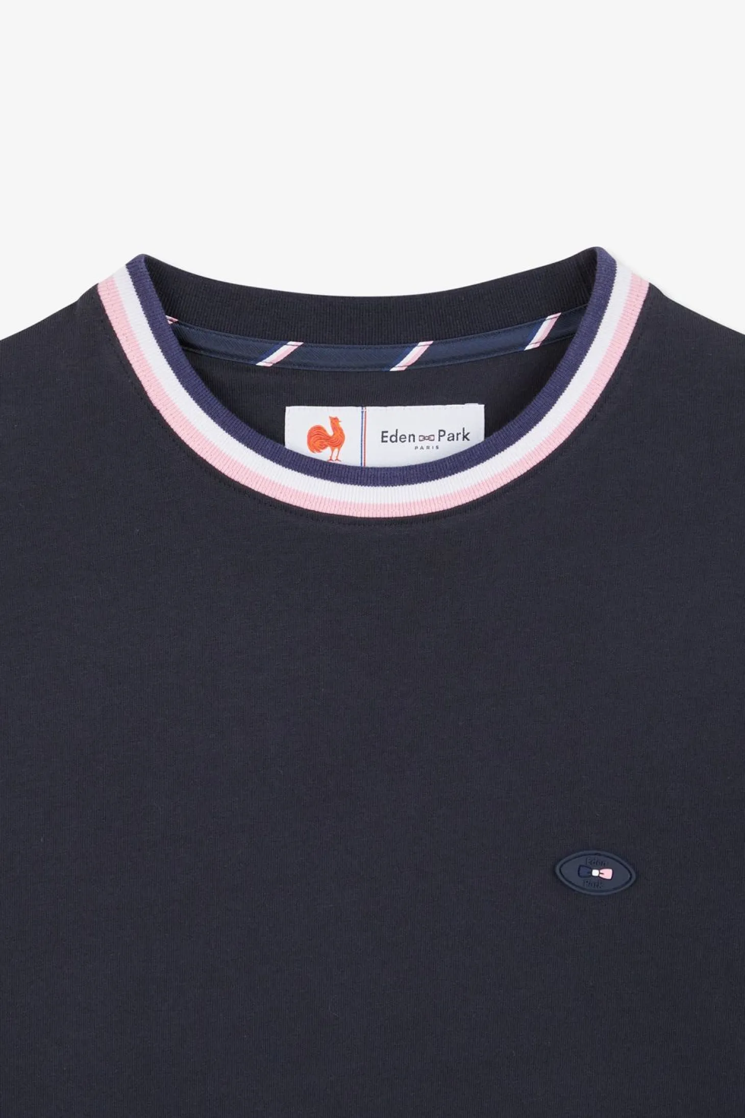 T-Shirt Bleu Marine A Coq Xv De France Au Dos