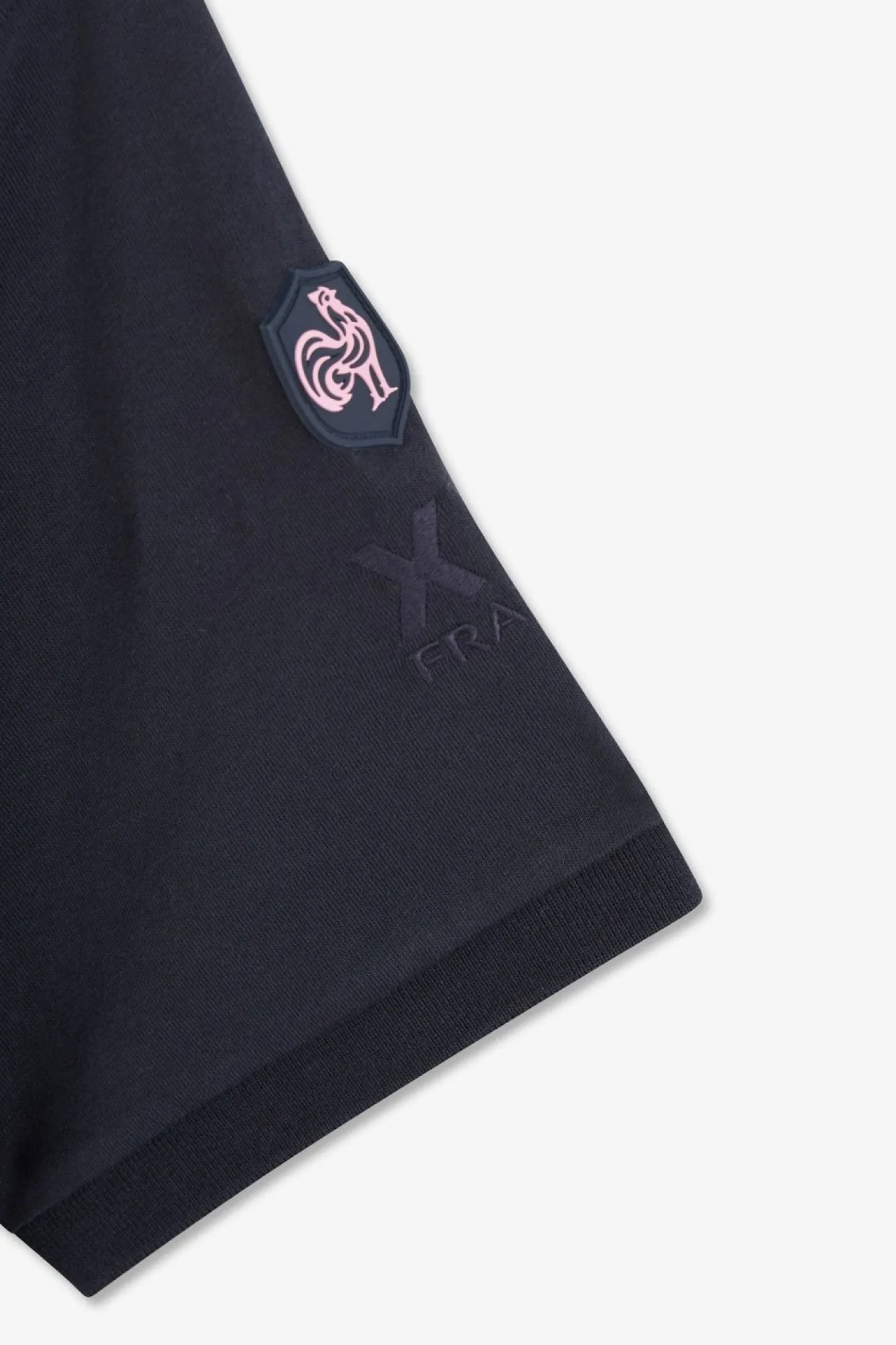 T-Shirt Bleu Marine A Coq Xv De France Au Dos