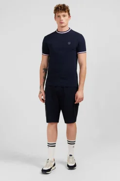 T-Shirt Bleu Marine A Manches Courtes