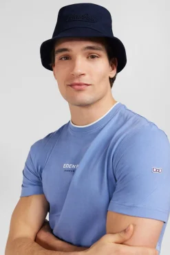 T-Shirt Bleu Uni A Manches Courtes