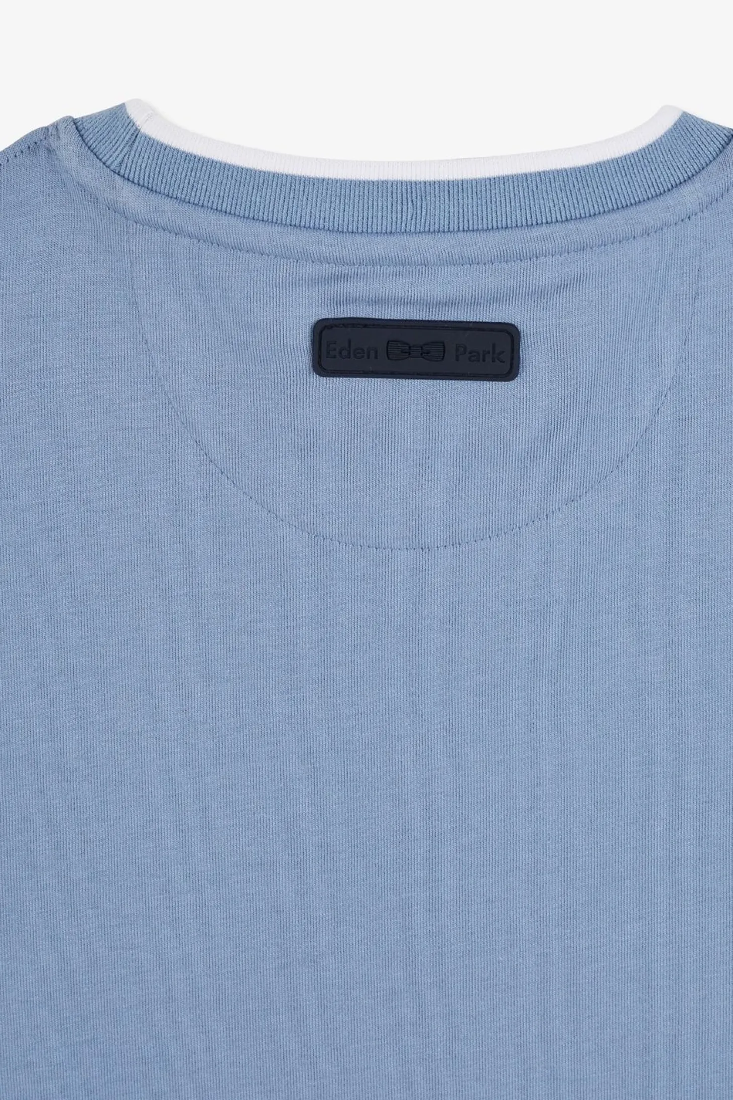 T-Shirt Bleu Uni A Manches Courtes