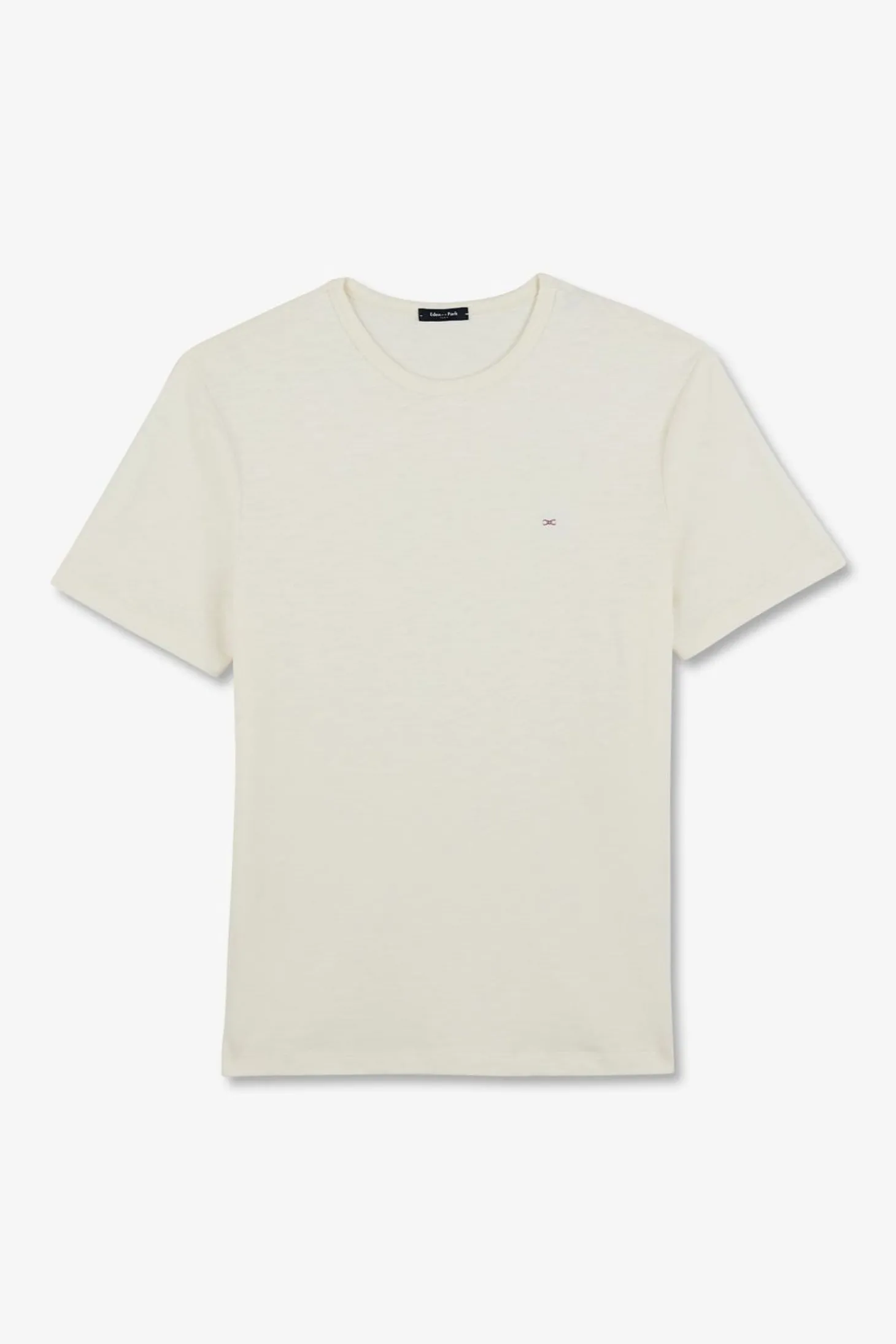 T-Shirt Ecru En Coton Flamme