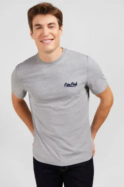 T-Shirt Gris Clair A Broderies