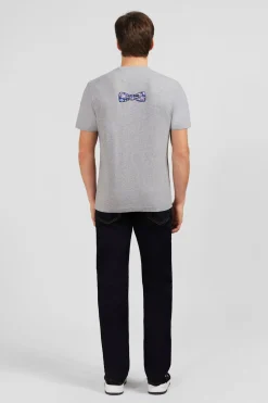 T-Shirt Gris Clair A Broderies