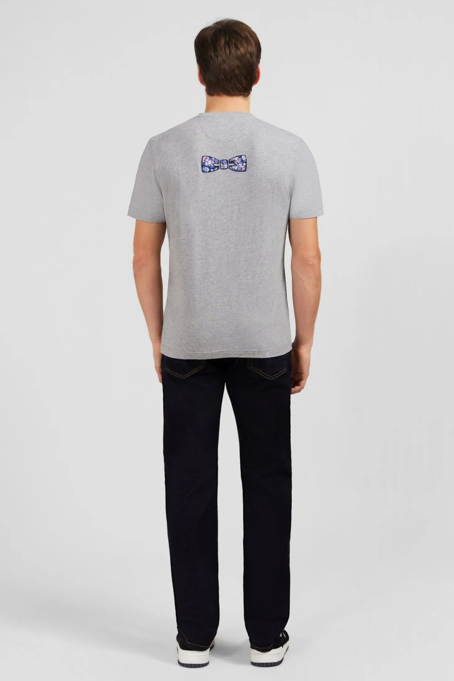 T-Shirt Gris Clair A Broderies