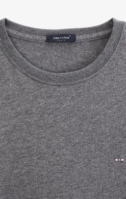 T-Shirt Gris Col Rond A Manches Longues