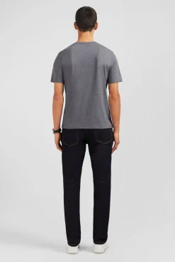 T-Shirt Gris Col Rond A Manches Courtes
