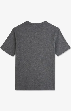 T-Shirt Gris Col V A Manches Courtes