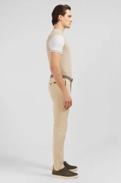 T-Shirt Manches Courtes Beige Colorblock