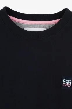 T-Shirt Manches Courtes Bicolores Marine En Coton