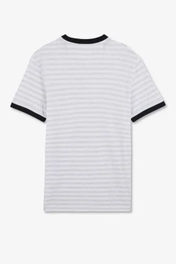 T-Shirt Manches Courtes Blanc Raye