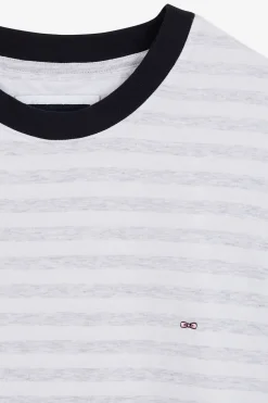 T-Shirt Manches Courtes Blanc Raye