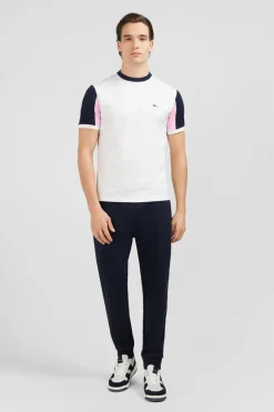 T-Shirt Manches Courtes Blanc En Coton Broderie Numero 10