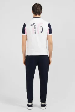 T-Shirt Manches Courtes Blanc En Coton Broderie Numero 10