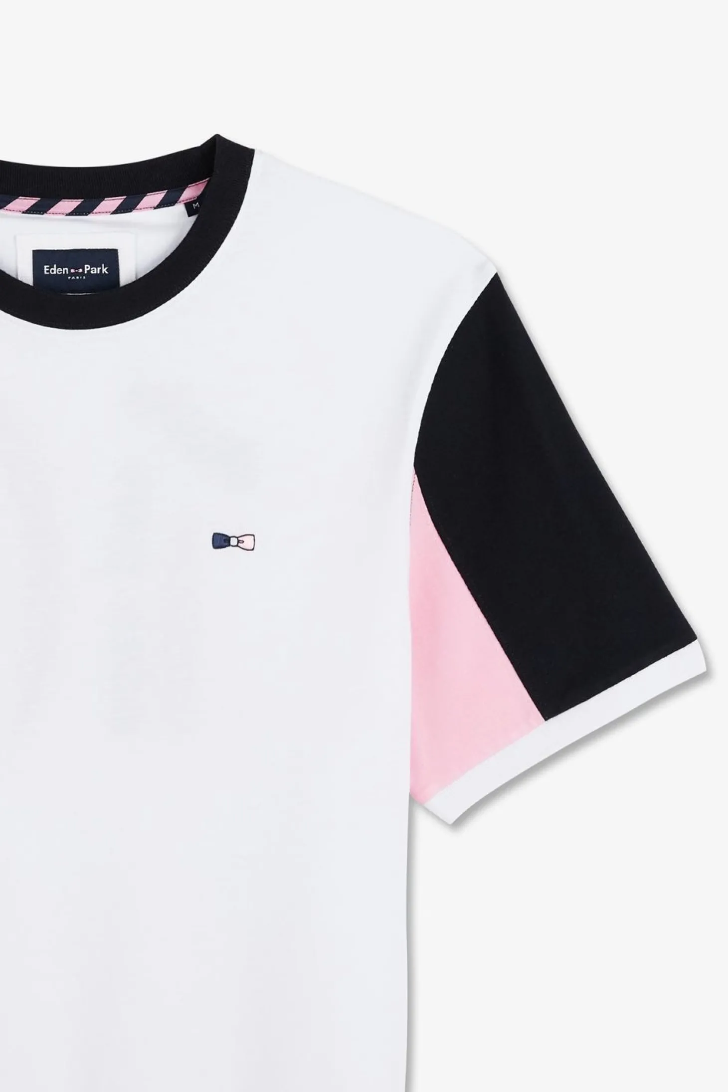 T-Shirt Manches Courtes Blanc En Coton Broderie Numero 10