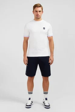 T-Shirt Manches Courtes Blanc Avec Logo Reliefe