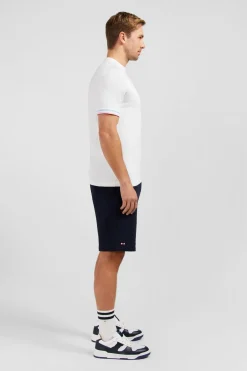 T-Shirt Manches Courtes Blanc Avec Logo Reliefe