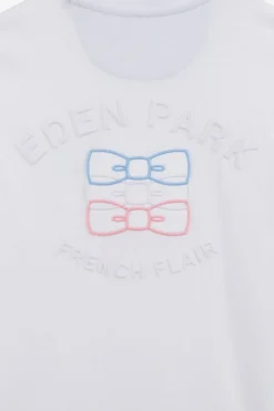 T-Shirt Manches Courtes Blanc Avec Logo Reliefe