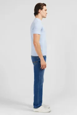 T-Shirt Manches Courtes Bleu Clair