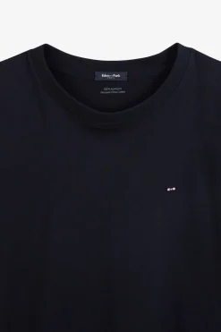 T-Shirt Manches Courtes Bleu Marine Uni
