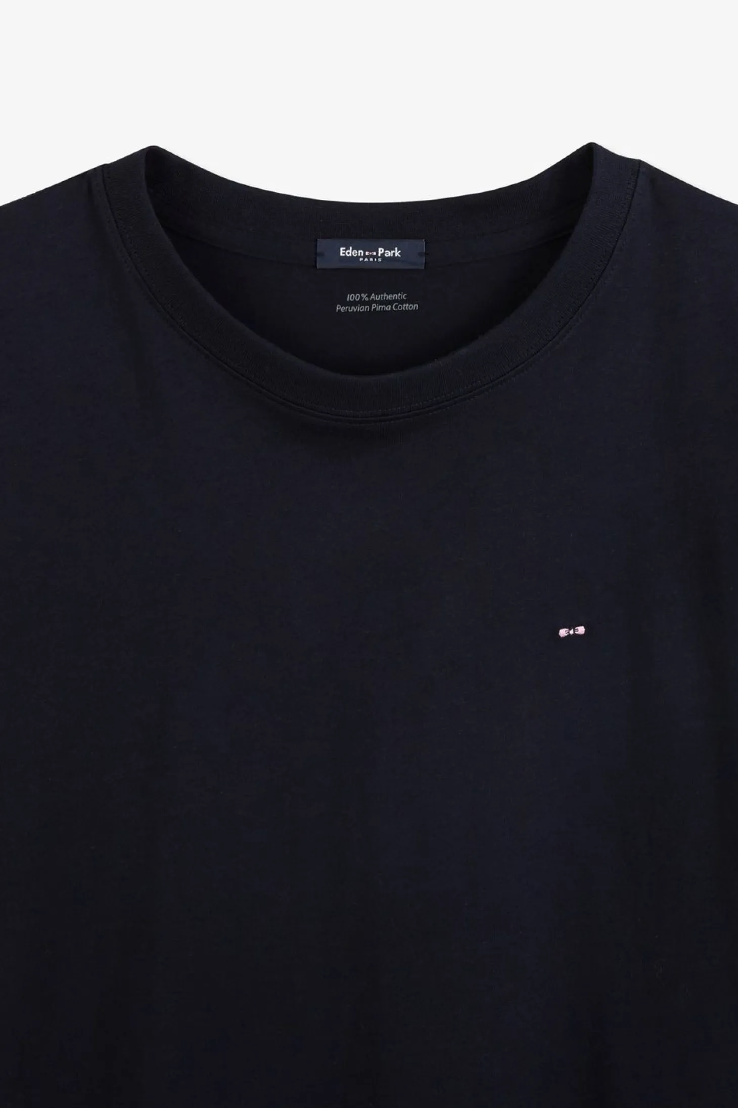 T-Shirt Manches Courtes Bleu Marine Uni