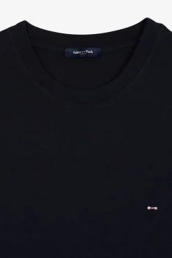 T-Shirt Manches Courtes Bleu Marine Uni
