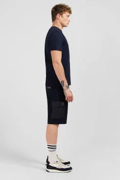 T-Shirt Manches Courtes Bleu Marine Imprime Eden Park