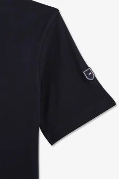 T-Shirt Manches Courtes Bleu Marine Imprime Eden Park