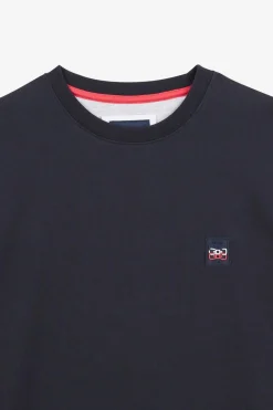 T-Shirt Manches Courtes Bleu Marine Avec Logo Reliefe