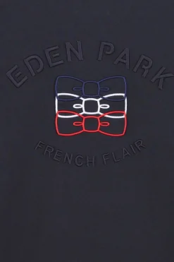 T-Shirt Manches Courtes Bleu Marine Avec Logo Reliefe
