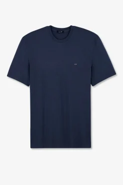 T-Shirt Manches Courtes Bleu Uni
