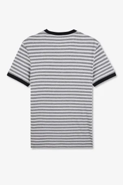 T-Shirt Manches Courtes Gris Raye