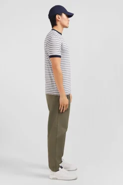 T-Shirt Manches Courtes Gris Raye