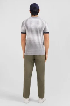 T-Shirt Manches Courtes Gris Raye