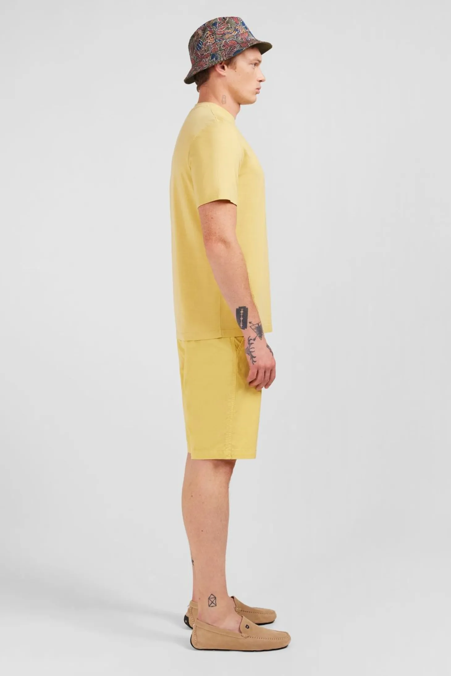 T-Shirt Manches Courtes Jaune Uni