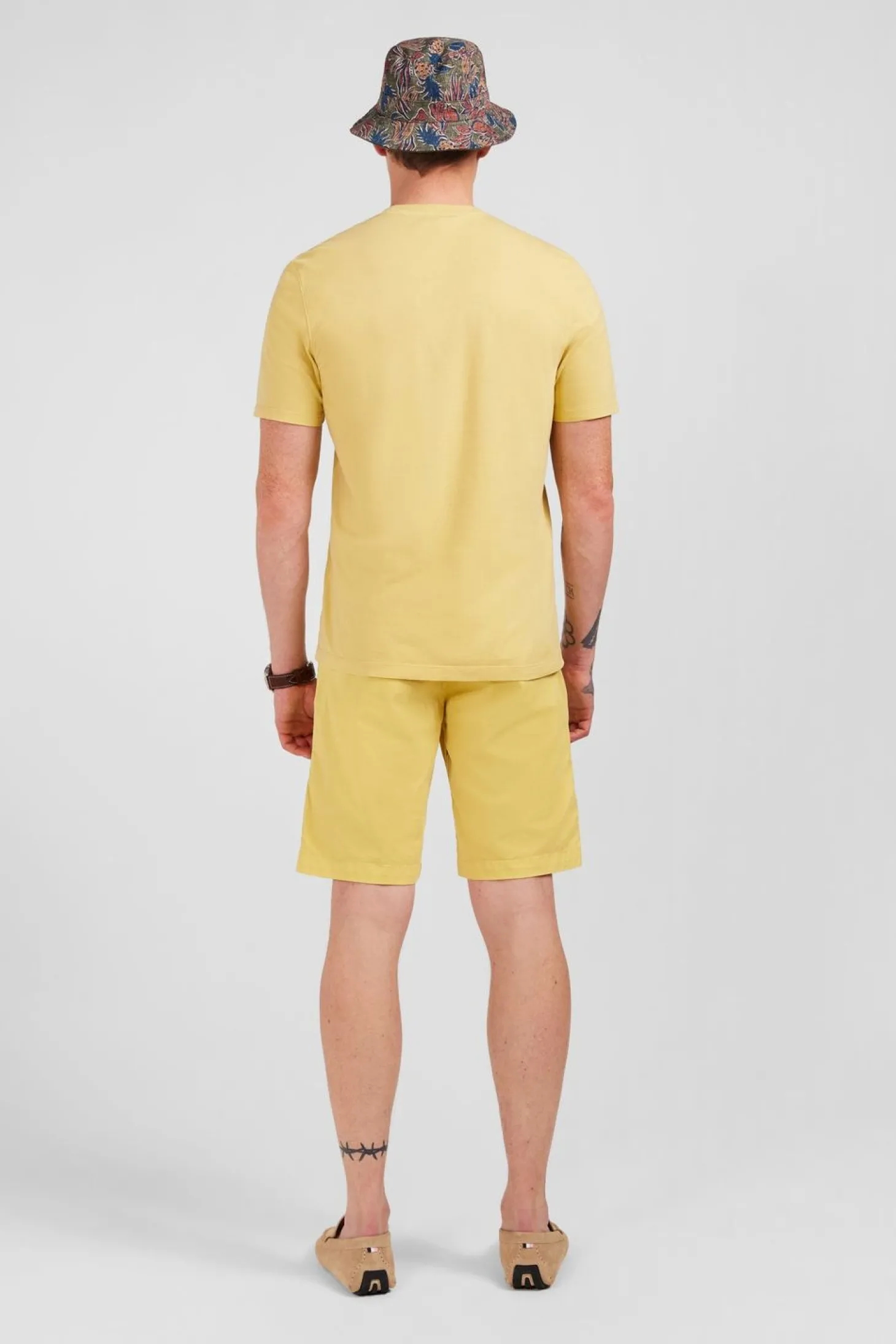 T-Shirt Manches Courtes Jaune Uni